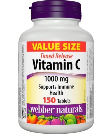 Webber Naturals Apple Cider Vinegar Capsules 500 mg 240 Count & Vitamin C Timed Release 1 000 mg 150 Tablets For Bones Teeth Immune and Antioxidant Health Vegetarian - Buy Online on SooperMarket.com