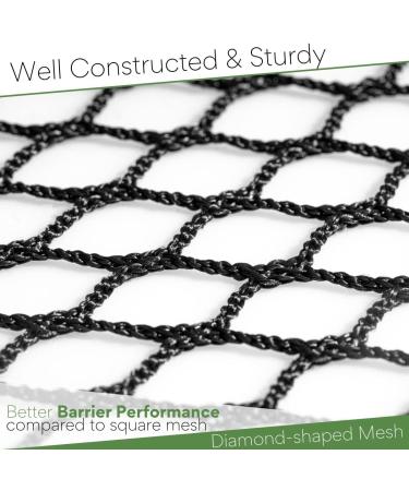 Golf Netting Material - High Impact 10'x10' Black Hitting Net for Backyard Sports - Durable Sport Barrier Net with 20mm Mesh - Buy Online on SooperMarket.com