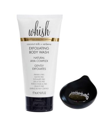 Whish Coconut Milk Exfoliating Body Wash - Alpha Hydroxy for Even Skin Tone & Clear Complexion - 6fl oz - Buy Online on SooperMarket.com