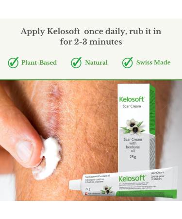Kelosoft - Natural Scar Removal Cream Keloid Scar Removal Gel Plant Based Herbal Scar Cream Helps Reduce Visibility of Scars - 25g - Buy Online on SooperMarket.com