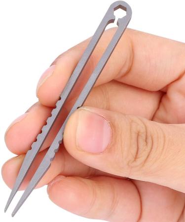 Zaweliyo Alloy Tweezers - Portable EDC Mini Tool for Outdoor Survival Camping & Travel | High Strength & Flexibility | 8.2 x 0.9 cm - Buy Online on SooperMarket.com