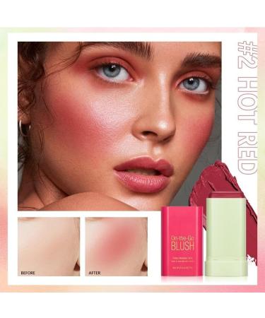 Lovelycat On-the-Go Makeup Blush Stick Tinted Moisture Stick Shadow Lips Cheek Blusher Creamy Makeup Long Lasting Natural Nude Makeup for All Skin (red) - Buy Online on SooperMarket.com