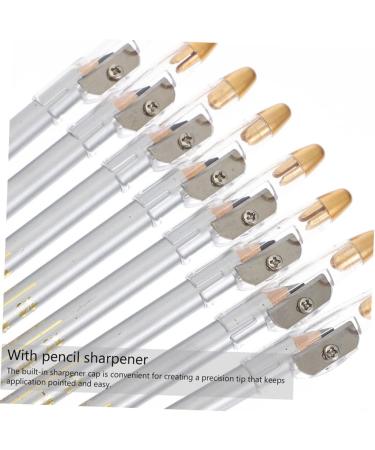 Mikinona 10pcs Pencil Sharpener Eyebrow Pencil Smooth Eyeliner Pencil Eye Shadow Pencils 2 in 1 Eyebrow Brush - Buy Online on SooperMarket.com