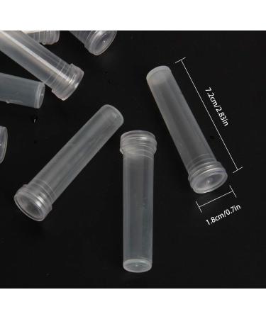 SBYURE 100 Pack Flower Water Tubes - Clear Plastic Floral Vials for Arrangements - 2-7/8 Inches - Transparent Caps - Bulk Pack - Buy Online on SooperMarket.com