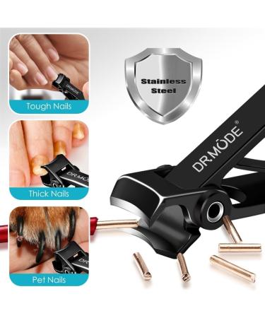 Nail Clippings for Thick Nails | DrMode Wide Jaw Nail Zwick Tongs & Fingernail File Set - Professional Stainless Steel 3-Piece Kit for Men & Women - Buy Online on SooperMarket.com