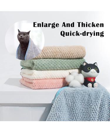 Valink Fast-Drying Microfiber Towel for Small & Medium Dogs & Cats - Extra Absorbent Pet Bath Towel in Green - Buy Online on SooperMarket.com
