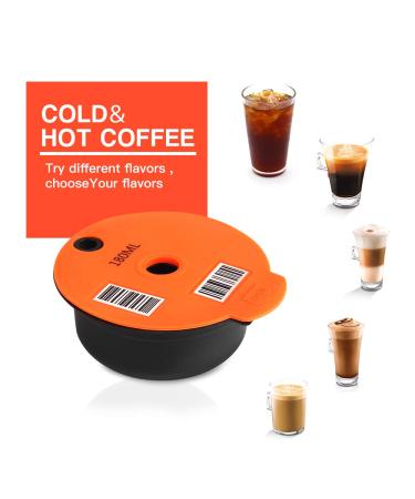 Refillable Coffee Capsules Stainless Steel Coffee Pods Compatible with Tassimo Machines (180ML-Big)