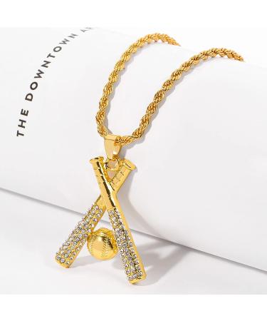 Baseball Necklace | Stainless Steel Pendant | Sports Jewelry for Men and Women - Buy Online on SooperMarket.com