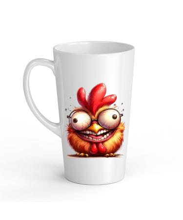 White Ceramic Kids Chicken Mug - Large 483 ml Perfect for Hot Chocolate or Milk Fun and Easy to Use