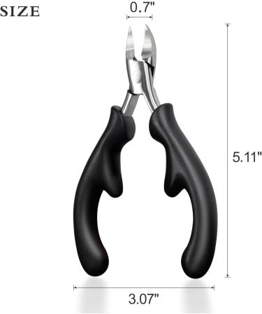 RIMEI Professional Toenail Clippers - Thick & Ingrown Nail Cutters for Men & Seniors | Podiatrist Recommended Stainless Steel Pedicure Tool - Buy Online on SooperMarket.com