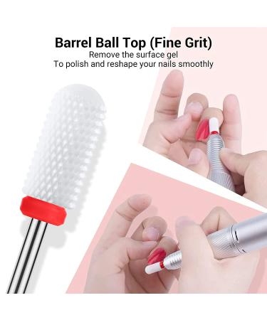 MelodySusie 4-Pack Ceramic Nail Drill Bits Set - 332 Professional Acrylic File for Manicure & Pedicure - Buy Online on SooperMarket.com
