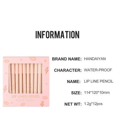 12 Colors Matte Lipstick Set - Long-lasting Waterproof Lip Liner Pen & Pencil for Effortless Application - Buy Online on SooperMarket.com