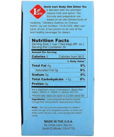 Uncle Lees Teas Body Slim Dieter Tea- Lemon 30 Bags - Buy Online on SooperMarket.com