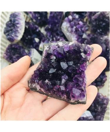 Stone Crafts Purple Feng Shui Natural Amethyst Crystal Quartz Drusy Geode Cluster Stone Decoration Ornament kaixun 1PC 40g-55g - Buy Online on SooperMarket.com