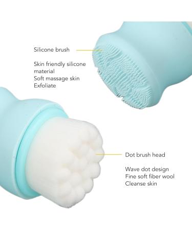 Deep Cleansing Dual Face Brush | Blackhead Removal & Exfoliating Massage Tool | Silicone | Travel-Friendly Beauty Essential - Buy Online on SooperMarket.com