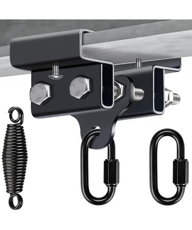 Dolibest Heavy Duty Steel Beam Hanger, Heavy Bag Mount, I Beam Heavy Bag Hanger for Punching Bag Hanger Boxing Muay Thai Training (with Spring)