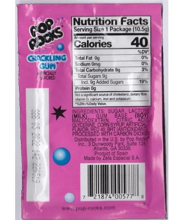 Pop Rocks Popping Fizzing Crackling Candy 6pk (Bubble Gum 6 Pack) Bubble Gum 9.5 g (Pack of 6) - Buy Online on SooperMarket.com