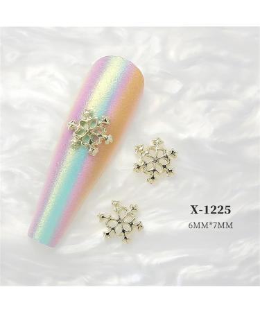 Stand Out With 10pcs 3D Art Alloy Snowflake Embellishments Fashionable Decorations X1231 - Buy Online on SooperMarket.com