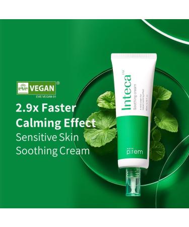 MAKE P:REM INTECA Soothing Cream - Fast Absorbing Calming Centella Extract for Sensitive Skin - Vegan Korean Skincare 80ml - Buy Online on SooperMarket.com