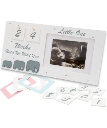 Baby first scan picture frame for ultrasound images baby sonogram image frame gifts for expectant mothers pregnancy gift chwange calendar Countdown weeks expectant mom gift.
