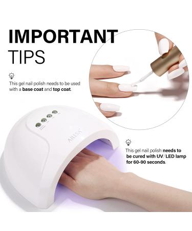 AILLSA Milky White Gel Nail Polish - 15ml Nude Milky Soak Off UV Gel Polish | Quick Dry Transparent Jelly Gel Nail Polish for Long Lasting Manicure DIY at Home - Buy Online on SooperMarket.com