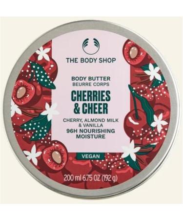 The Body Shop Cherries & Cheer - Cherry Almond Milk & Vanilla 200ml Body Butter - Vegan - Buy Online on SooperMarket.com