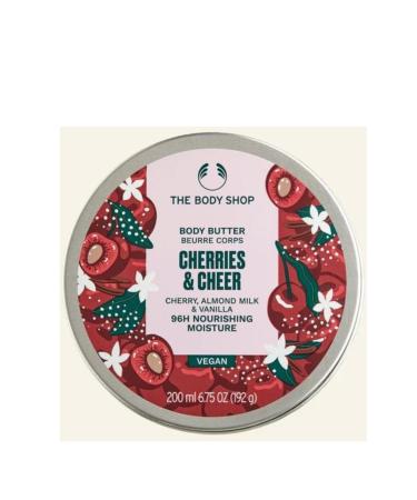 The Body Shop Cherries & Cheer - Cherry Almond Milk & Vanilla 200ml Body Butter - Vegan