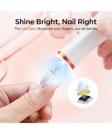 Modelones Cordless Nail Drill 22000RPM Electric Nail File with LED Light for Acrylic Gel Nails Professional Nail Drill Set with Nail Drill Bits & Sanding Bands for Quick Manicure Pedicure Kit 12 - Buy Online on SooperMarket.com
