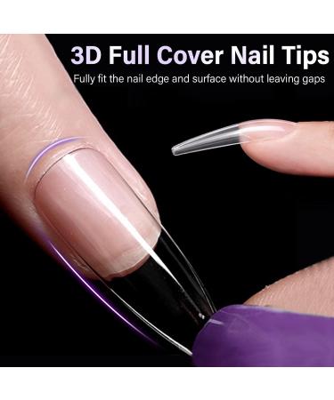 Canvalite 504 Piece Artificial Nail Set - 12 Sizes of Gel & Acrylic Tips with Nail Accessories & File for DIY Geln gel - Buy Online on SooperMarket.com