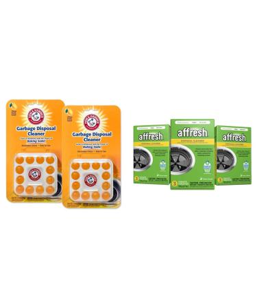 Arm & Hammer 24-Count Sink Garbage Disposal Cleaner & Affresh Garbage Disposal Cleaner 9 Tablets (3 Packs 3 Tablets each) | Removes Odor Causing Residues U.S. EPA Safer Choice Certified