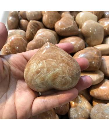 Home Natural Orange Moonstone Heart Stone Specimen Spiritual Crystal Ornament 1pcs Full of Texture (Size : 200-250g) - Buy Online on SooperMarket.com