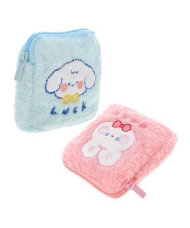 Anneome 2pcs Napkin Storage Bag Napkin Bag Menstrual Pad Pouch Pad Holder Hand Bag for Womens Coin Purses for Women Storage Bags for Travel Period Container Girl