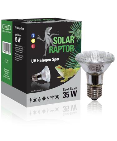 SOLAR RAPTOR UV halogen spot 35 watts reptile heat lamp terrarium lamp with daylight spectrum