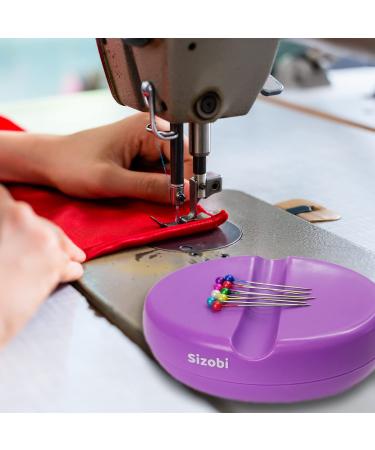 Sizobi Magnetic Sewing Pincushion - Purple Pin Holder & Paper Clip Organizer - Buy Online on SooperMarket.com