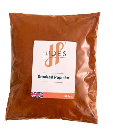 Hides Fine Foods - Smoked Paprika 500g - GMO Free - Suitable for Vegetarians - Seasoning Staple - Moroccan Cooking - Spanish Cuisine - Stews - Garnishes