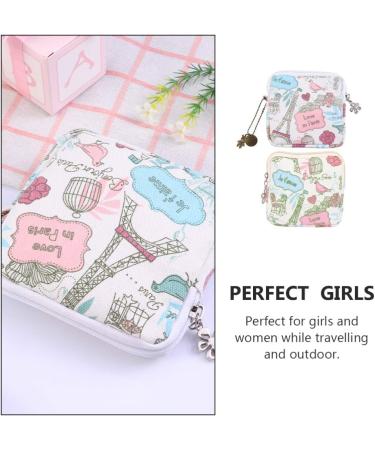EXCEART 2pcs Sanitary Napkin Storage Bag - Zippered Nursing Pad & Tampon Organizer Pouch for Girls & Women - Buy Online on SooperMarket.com