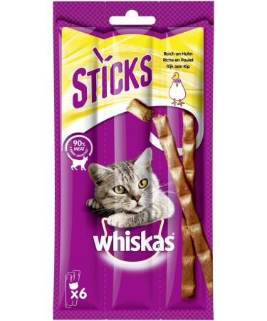 Whiskas Sticks Katzensnack Rich on chicken 84 sticks 14x6 sticks - irresistible taste experience with many vitamins and minerals