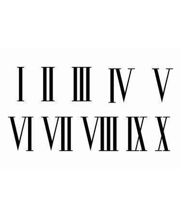 Dopetattoo Letters 6 Sheets Temporary Tattoo for Men Adults Roman Numerals Fake Tattoos for Women Neck Arm Chest for Woman