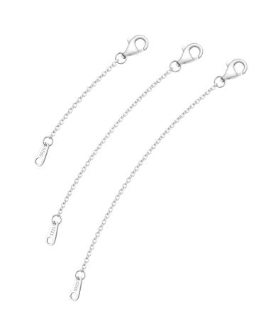 925 Sterling Silver Necklace Extender Sterling Silver Necklace Chain Extenders for Necklaces 2", 3", 4" Inches 2 3 4 inch Silver