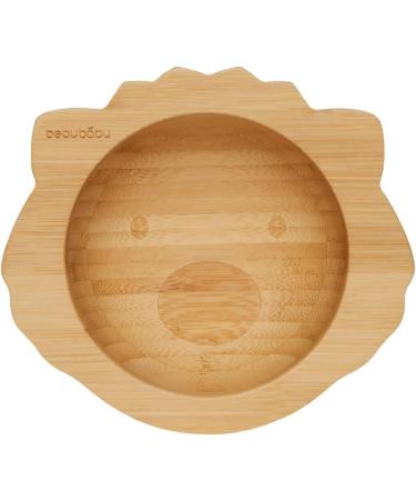 BeauBaby Wombat Bamboo Suction Bowl & Spoon Set with Stay Put Silicone Ring in Pink - Buy Online on SooperMarket.com