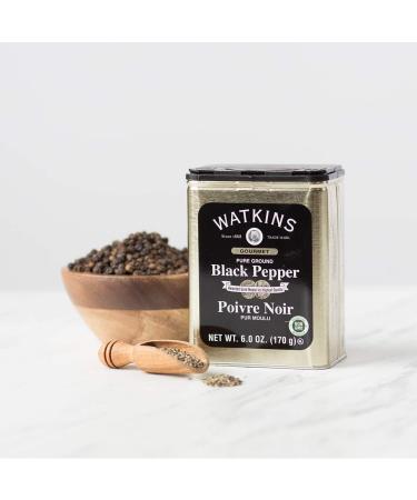 Watkins Gourmet Spice Tin - Pure Ground Black Pepper 6 oz. Tin - 1-Pack - Buy Online on SooperMarket.com
