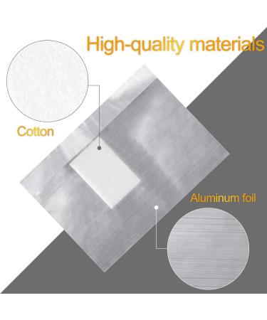 Sularpek 100 Pcs Foil Nail Wraps with Pre-attached Cotton Pads - Nail Foil Aluminium Remover for Gel Nails - Manicure and Pedicure Nail Art Cleaner - Buy Online on SooperMarket.com