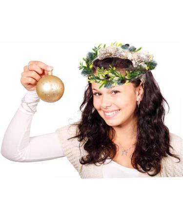 HAPINARY Pine Cone Garland Bridal Flower Headband Garland Crown Headpiece Xmas Leaves Wreath Pine Cone Headband Pine Cone Crown Holiday Rattan Wreat Seaside Resort Hair Christmas Flower - Buy Online on SooperMarket.com