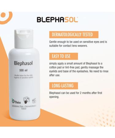 3 x Blephasol Micellar Eyelid Cleansing Lotion | Effective and Gentle Cleansing for Make-Up Removal Inflamed and Sensitive Eyelids | Soap & Alcohol-Free | Pack of 3 x 100ml - Buy Online on SooperMarket.com