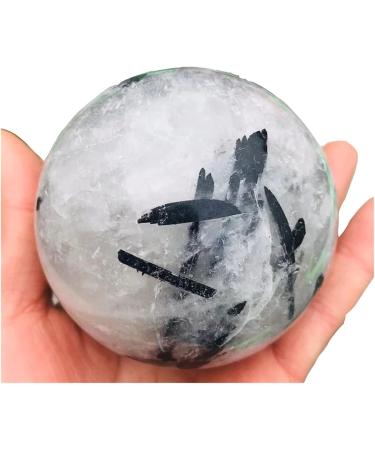 Natural Sphere 1PC Natural Crystal Spheres Black Hair Tourmaline Quartz Jet Stone Ball 50mm-90mm (Color : 60-70mm) - Buy Online on SooperMarket.com