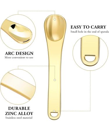 WLLHYF Mini Metal Makeup Spatula Skin Care Cosmetic Spoon Reusable Applicator Beauty Scoop for Facial Cosmetic for Face Mask Cream Lotions Moisturizers 1 Gold+1 Silver+1 Rose gold - Buy Online on SooperMarket.com