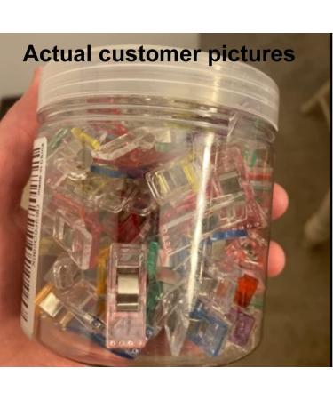 Otylzto Sewing Clips 100 Pcs with Plastic Box - Premium Quilting Clips for Crafts - Assorted Colors Crafting Tools - Buy Online on SooperMarket.com
