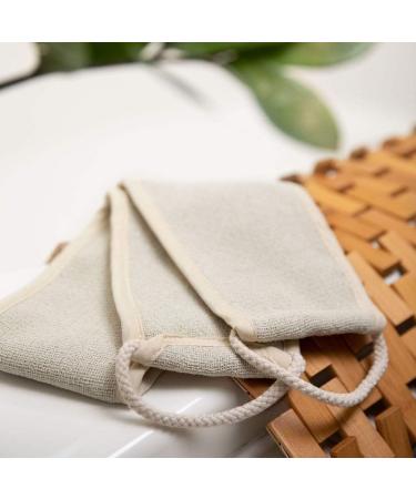 TOEM Back Scrubber Strap for Shower - Exfoliating Wash Cloth Back Washer - Set of 2 Bands - 4 x 32 Inches - Buy Online on SooperMarket.com