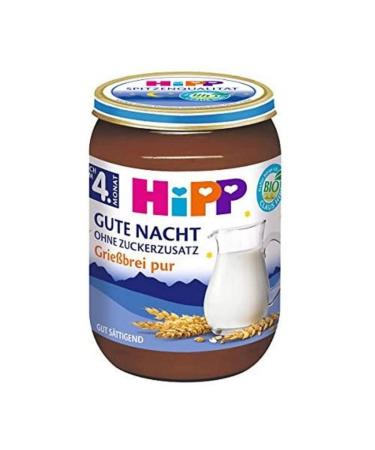 HiPP Good Night Organic Semolina Porridge Pure 1 Pack (1 x 190 g) Good Night Organic Semolina Porridge Pure 190 g