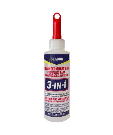 Beacon 3-in-1 Advanced Crafting Glue, 4-Ounce, 1-Pack